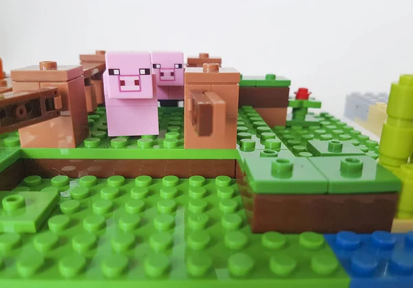 Oekraïne Kiev Februari 2018 Mini Cijfers Lego Minecraft — Stockfoto