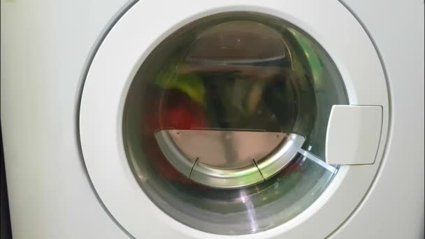 Wasmachine Draait — Stockvideo