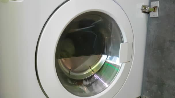 Wasmachine Draait — Stockvideo