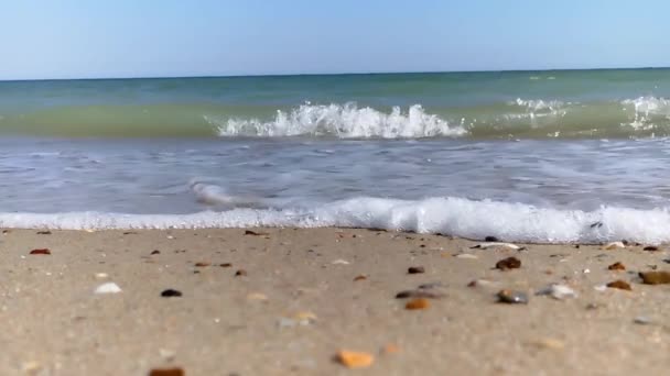 Schöne Meeresschaumwelle — Stockvideo