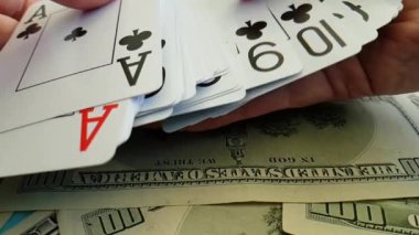 eller iskambil dolar ağır çekim