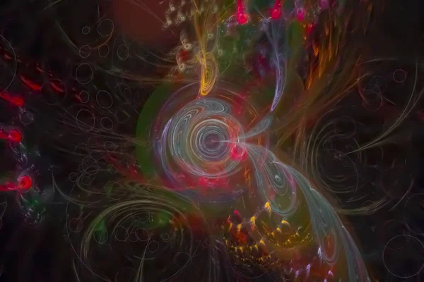 Abstrait Digital Fractal Fantasy Design — Photo