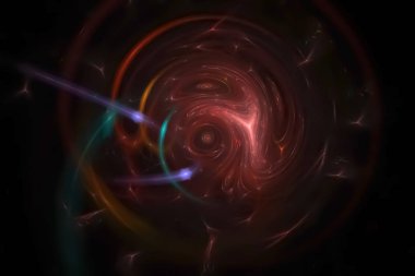 soyut dijital fraktal tasarım elementi enerjisi