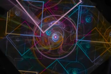 soyut dijital fraktal tasarım elementi enerjisi