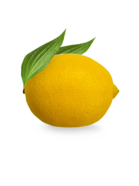 Celý Citron Bílém Pozadí — Stock fotografie