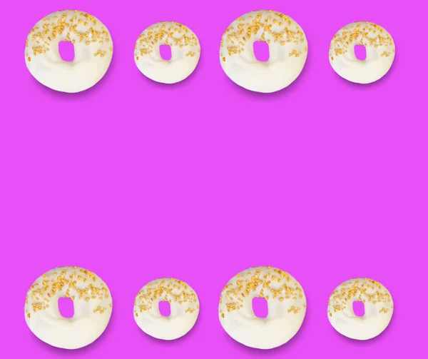 Donut Padrão Fundo Colorido — Fotografia de Stock