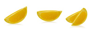 turuncu parça beyaz arkaplanda izole