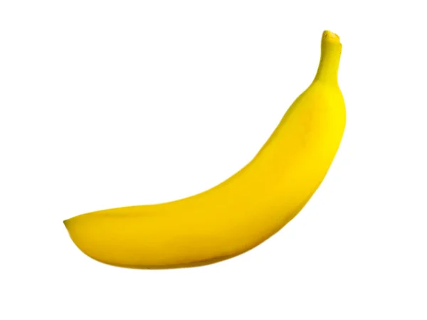 Banan Izolowany Białym Tle — Zdjęcie stockowe