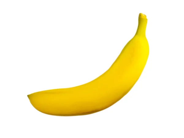 Banan Isolerad Vit Bakgrund — Stockfoto