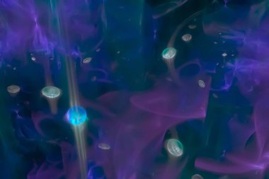 Soyut fraktal fantezi tasarımı fütüristik arkaplan 3 boyutlu illüstrasyon