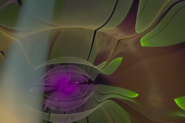 Soyut fraktal fantezi tasarımı fütüristik arkaplan 3 boyutlu illüstrasyon