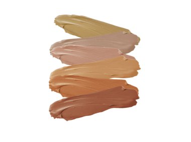 Yüz için temel vuruşlar. Beyaz bir arkaplanda izole edilmiş