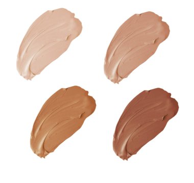 Yüz için temel vuruşlar. Beyaz bir arkaplanda izole edilmiş