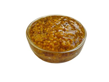 Beyaz arkaplanda izole edilmiş hardal.