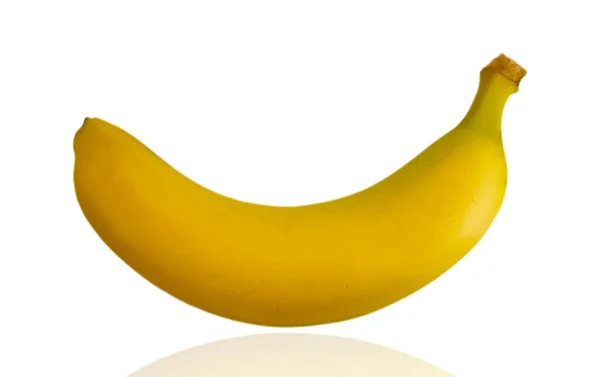 Banana Isolata Sfondo Bianco — Foto Stock