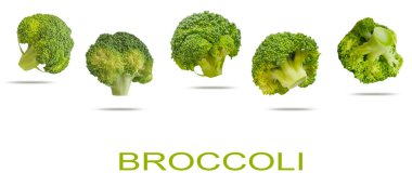 Brokoli beyaz bir arkaplanda izole edilmiş