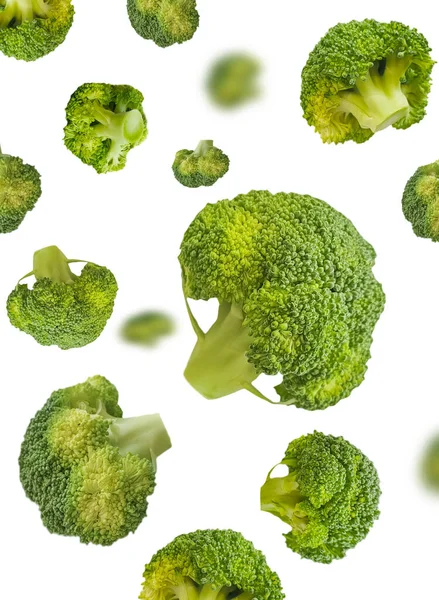 Brokkoli Isoliert Auf Weißem Hintergrund — Stockfoto