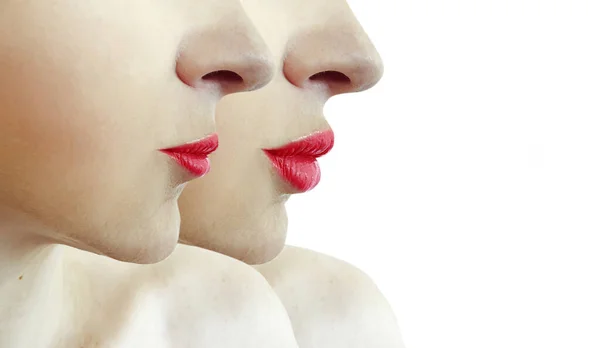 Beautiful Woman Lips Augmentation — Stock Photo, Image