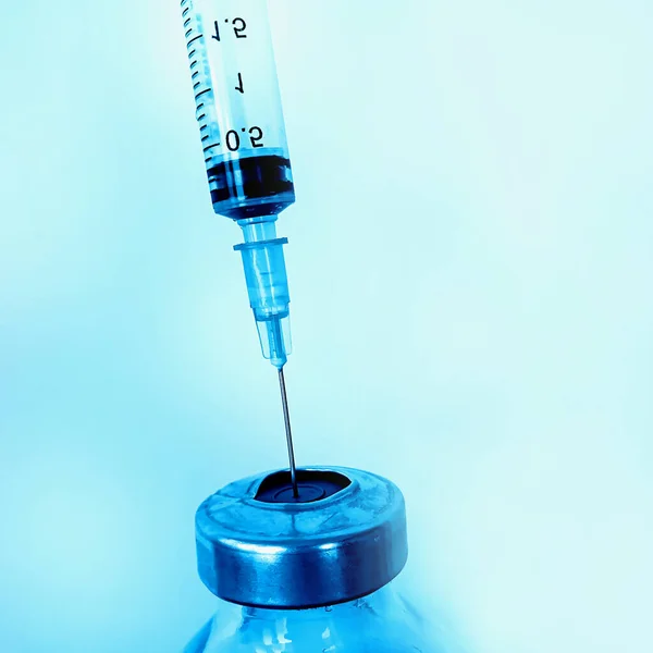 Vaccine Syringe Subcutaneous Vaccination Medical Concept — Stock Photo, Image