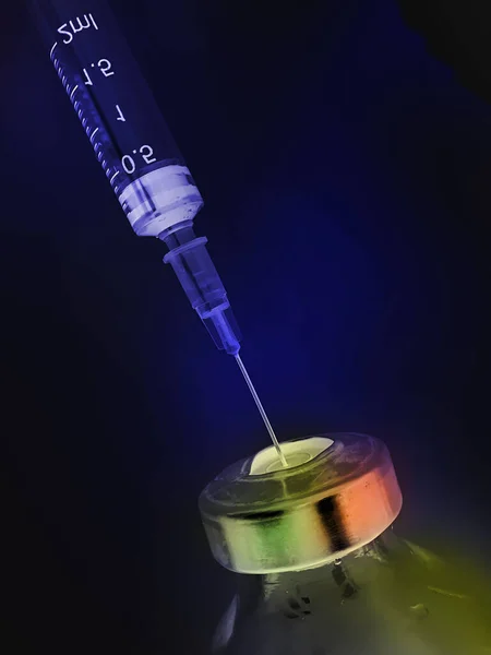 Syringe Vaccine Medical Concept Background — Stock Photo, Image