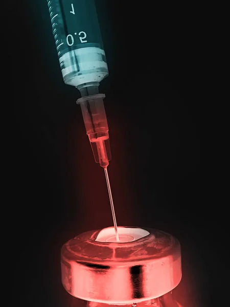 Syringe Vaccine Medical Concept Background — Stock Photo, Image