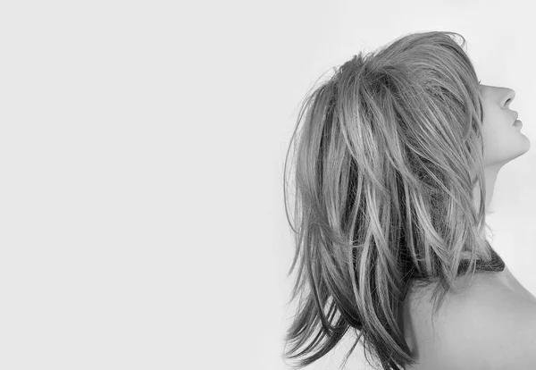 Красивая Женщина Шикарный Фон Волос — стоковое фото