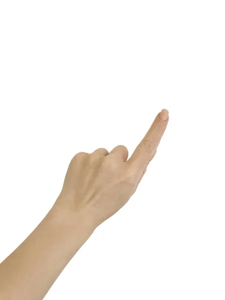 Weibliche Hand Isoliert Auf Weißem Hintergrund — Stockfoto