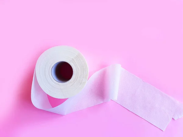 Toalettpapper Färgad Bakgrund — Stockfoto