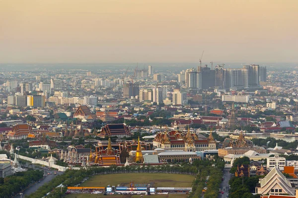 Bangkok Tayland tapınak Grand palace Wat Phra Kaew üstten görünüm sabah saat renk popüler turizm seyahat Simgesel Yapı Tayland
