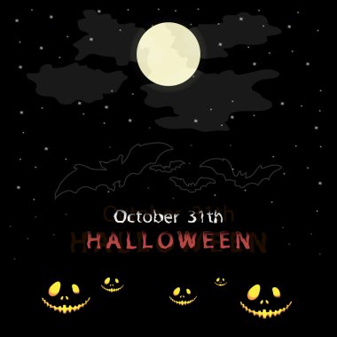 Cadılar Bayramı mesajı tasarım arka plan.