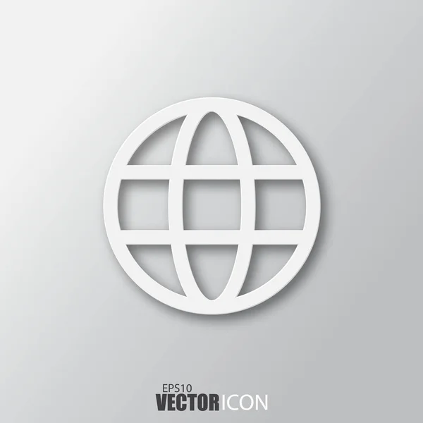 Web-Symbol im weißen Stil mit Schatten isoliert auf grauem Hintergrund — Stockvektor