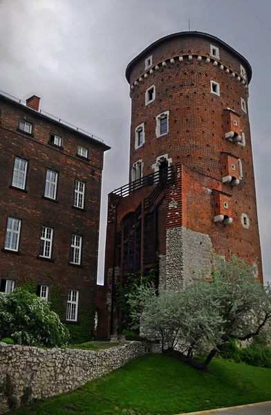 Yüksek kulelerinin Wawel Kalesi — Stok fotoğraf