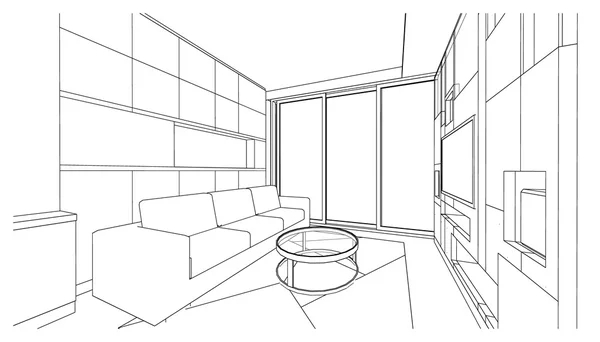Interior design : living — Stock Photo, Image
