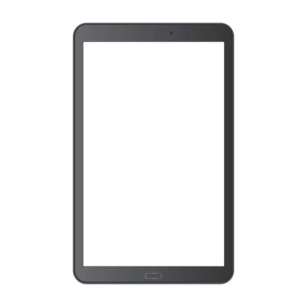 Zwarte tablet geïsoleerd — Stockvector