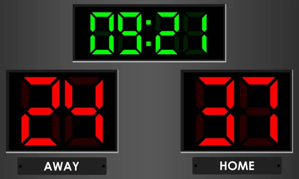 Electronic scoreboard mockup — Stock Vector