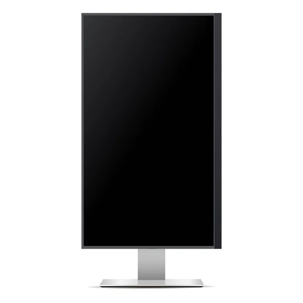Високий екран телевізора ізольовано на білому тлі — стоковий вектор