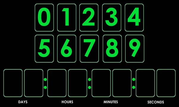 Countdown timer mockup — Stock Vector