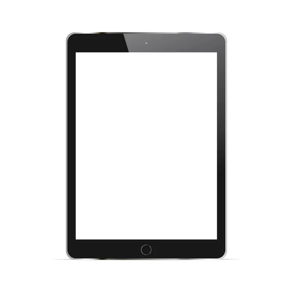 Schwarze Tablet-Computer-Attrappe — Stockvektor
