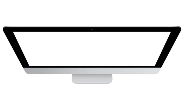 Datorskärm med blank skärm - ovanifrån. — Stock vektor
