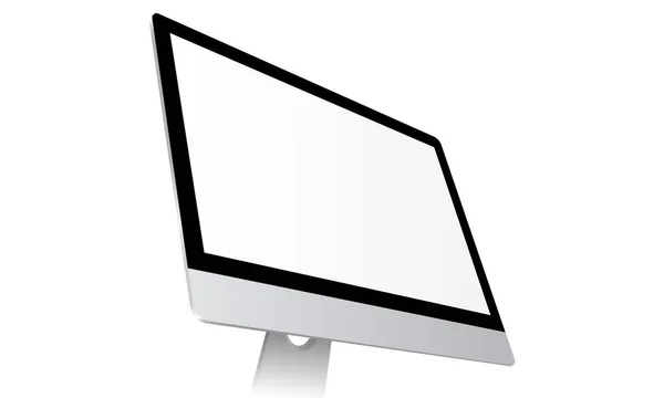 Monitor con pantalla en blanco aislado — Vector de stock