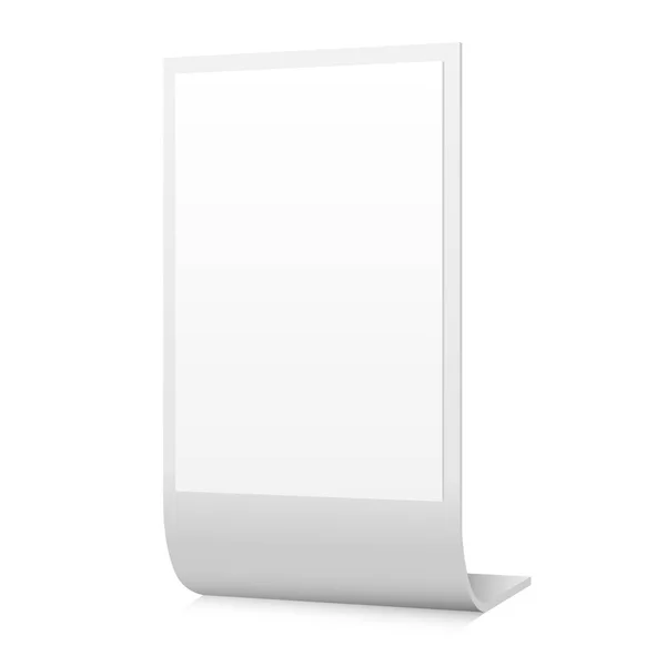 Stand d'exposition blanc vierge isolé — Image vectorielle