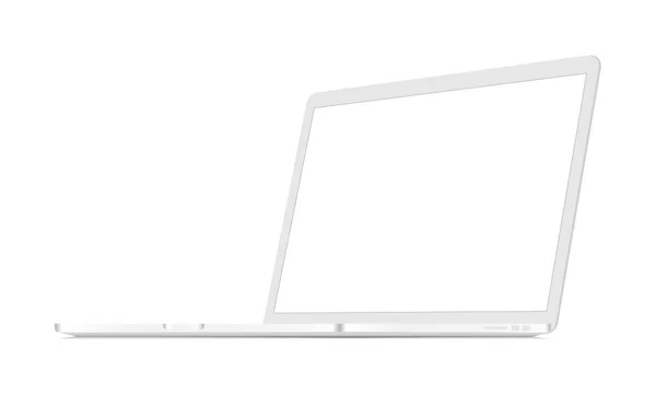 Witte laptop mockup — Stockvector