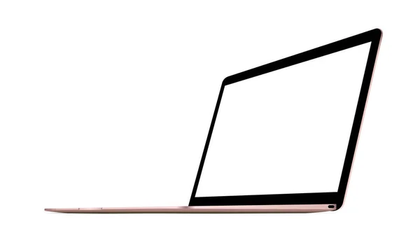 Розовый макет ноутбука — стоковый вектор