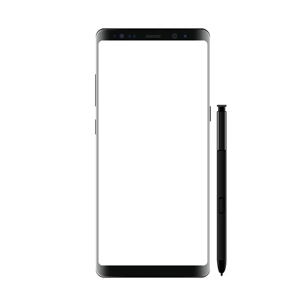 Zwarte moderne smartphone — Stockvector