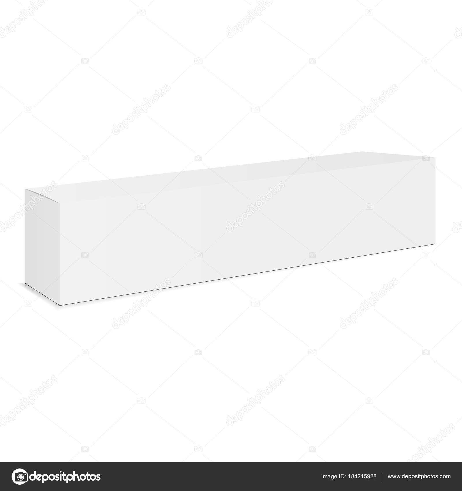 Download Long White Cardboard Box Vector Image By C Evgeniyzimin Vector Stock 184215928