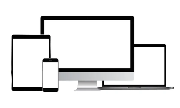 Set van moderne elektronische apparaten — Stockvector