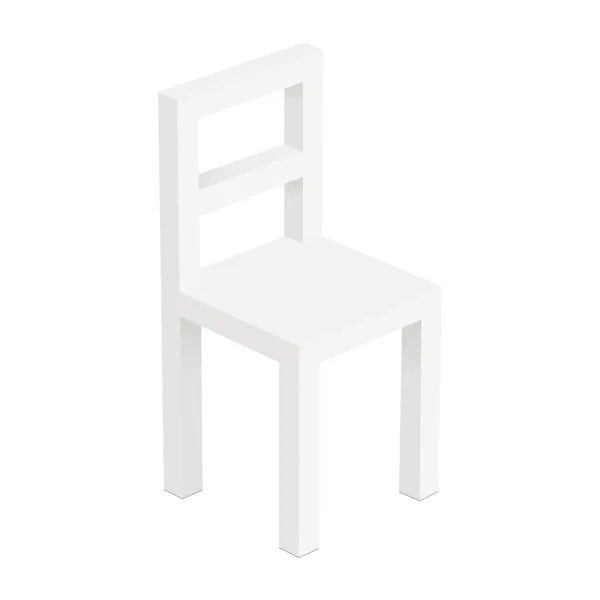 Modèle de petite chaise blanche — Image vectorielle