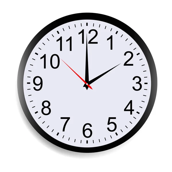 Round clock face showing two o'clock — Stock Vector