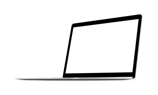 Computador portátil cinza mockup —  Vetores de Stock