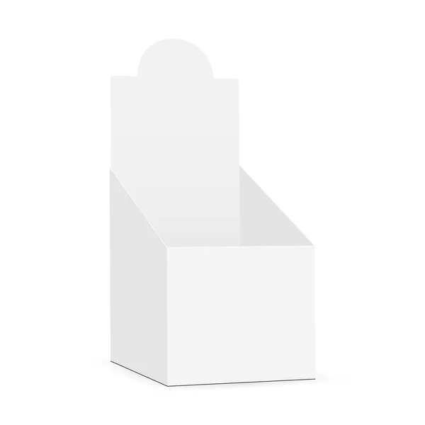 Caja de visualización maqueta con tapa redondeada — Vector de stock